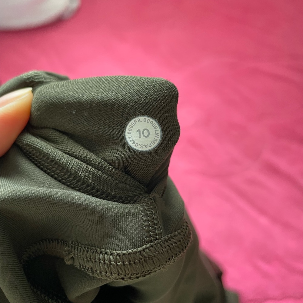 Lululemon Wunder Under 25” Olive Green Size 10
